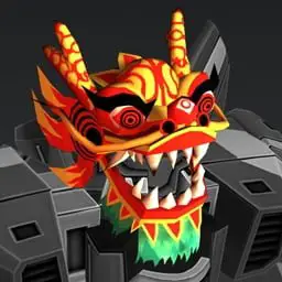Maschera del drago cinese del nuovo anno