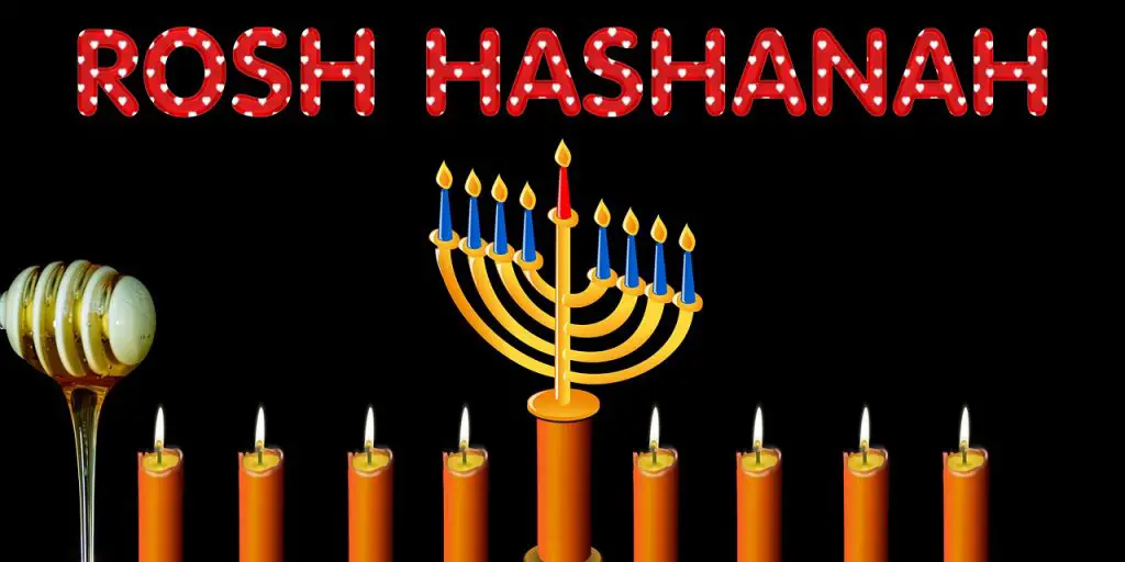Año nuevo judío, tradiciones, comida, deseos. celebración, shofar