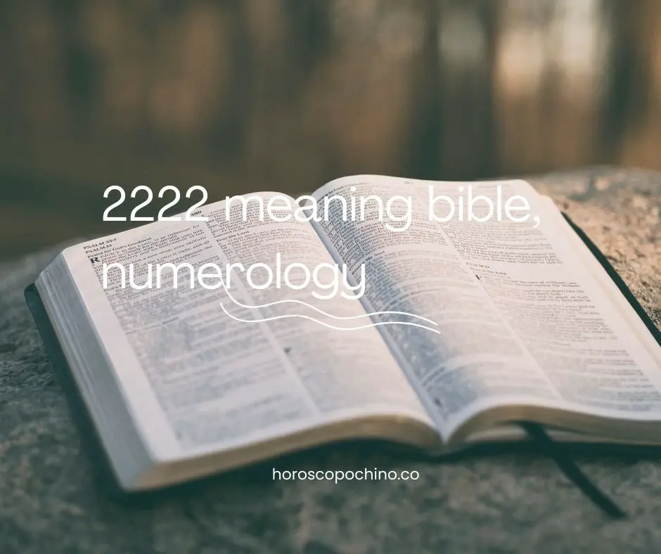 2222 signifiant bible, numérologie
